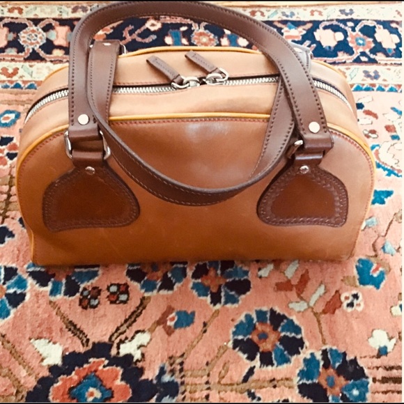 Prada Saddle Brown Leather & Tag Handbag - Picture 3 of 6